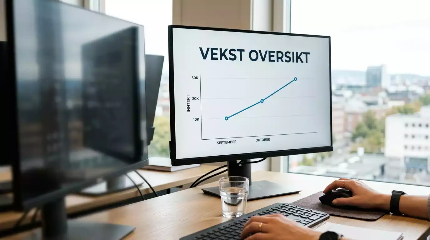 Et moderne kontormiljø med flere skjermer som viser globale betalingsdata og vekstgrafer for e-lommebøker